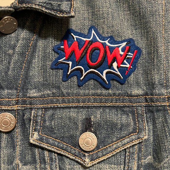 rag & bone/JEAN for Intermix White Leather Sleeve Distressed Jean Jacket S - Picture 3 of 11